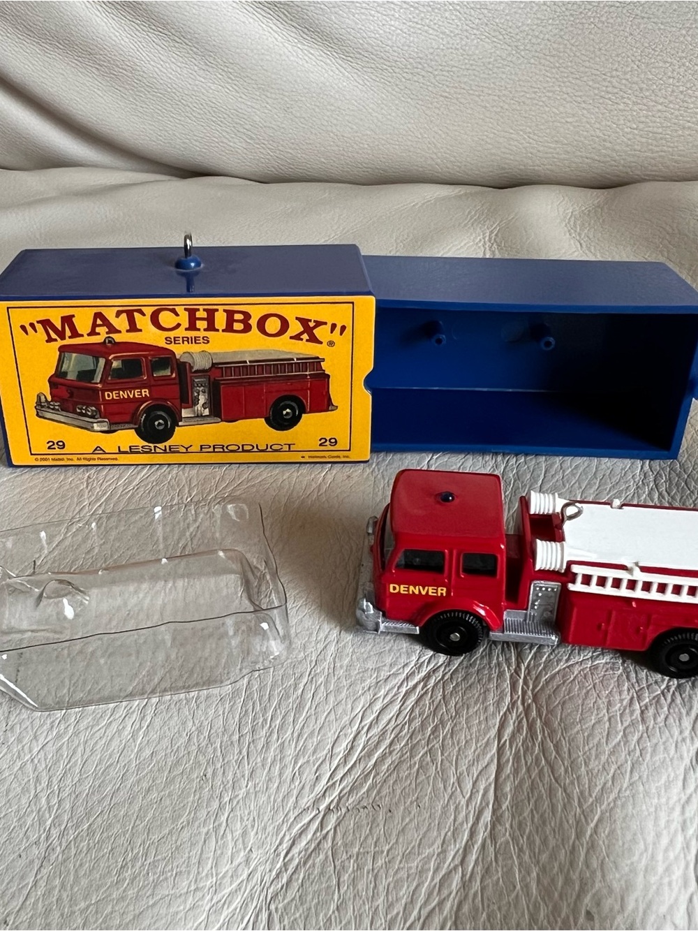 Vintage Lesney Matchbox 29 Red Denver Fire Truck with Original Box